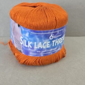 Silk Lace Thread in Vibrant Orange